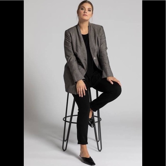 Womens ( mens ) oversized boyfriend blazer grey/ blue Givenchy Monsieur sz xxl - Picture 2 of 9